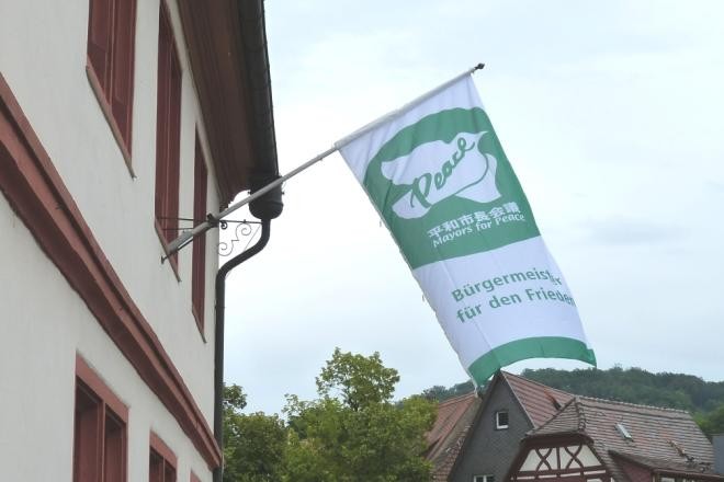 MfP-Flagge am Rathaus, (c) Stadt Mosbach