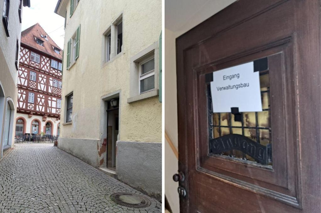 Eingang zum Verwaltungsbau über die Kronengasse, (c) Stadt Mosbach